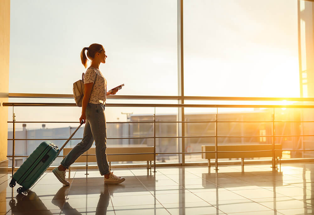 Girl with Luggage