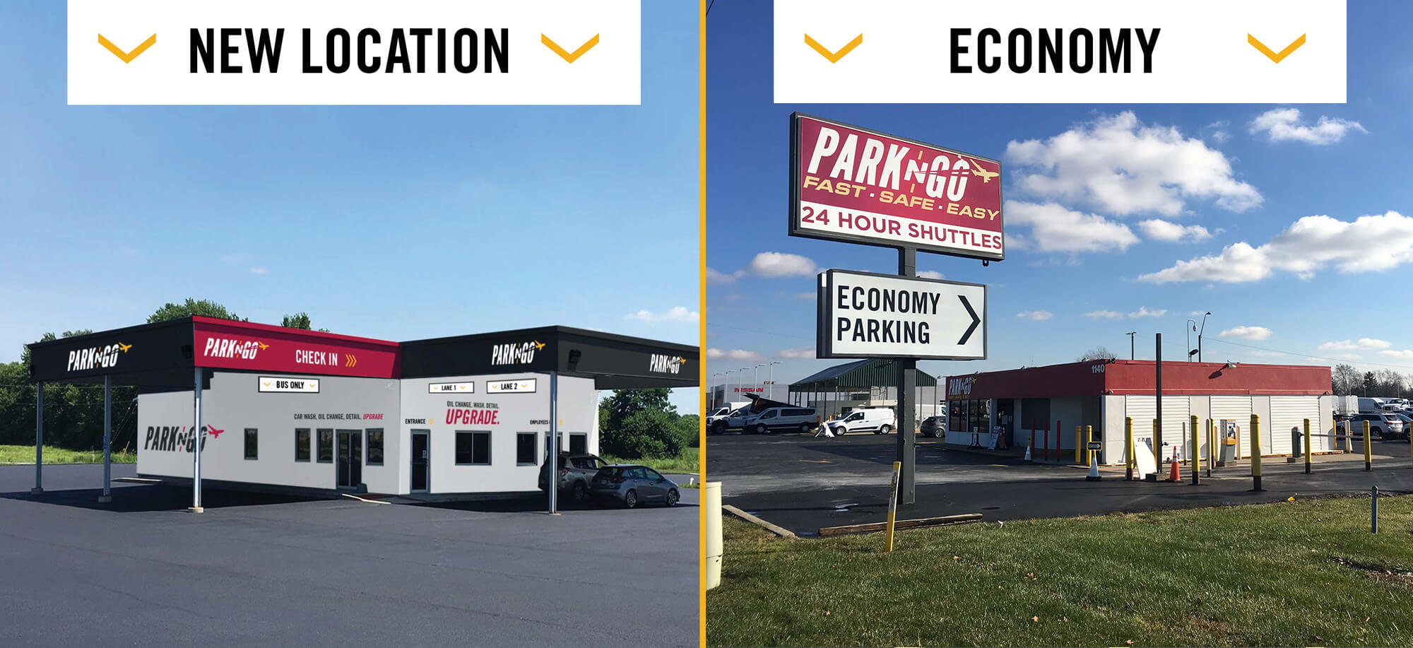 Park N Go locations for full-service and economy parking